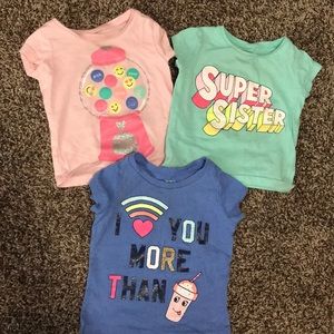 **Carter’s** Baby Girl Graphic Tees 🚨3x$10